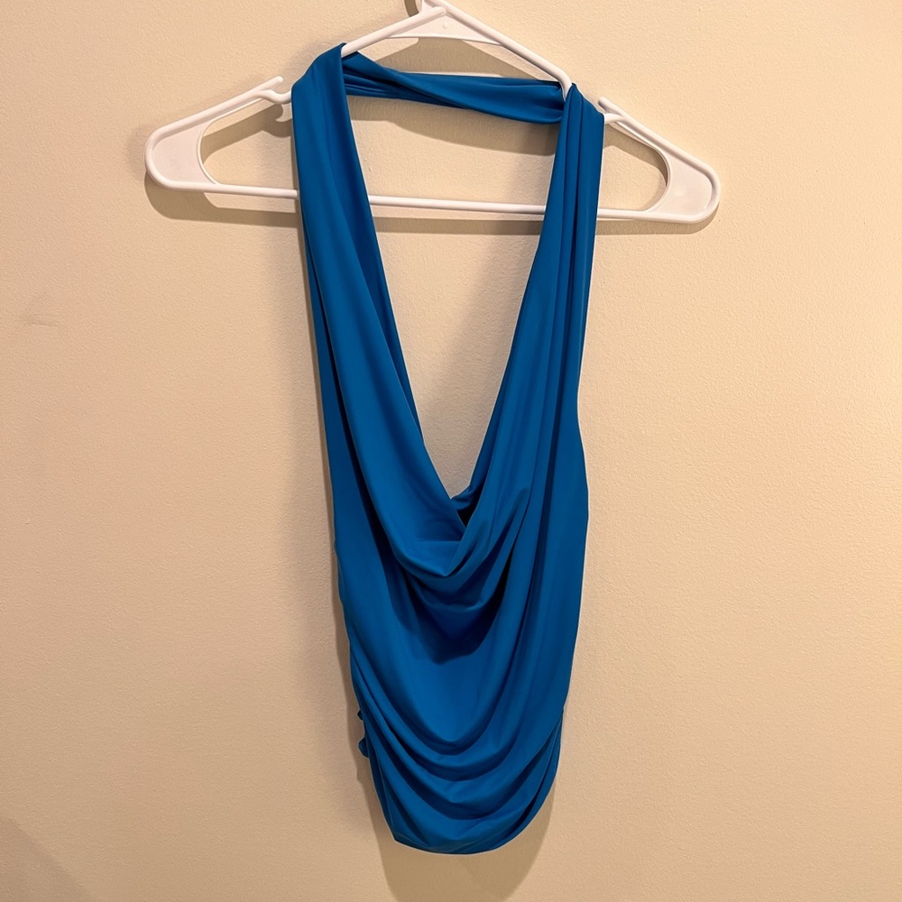 Et Clet Blue Backless Going out top